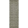thumbnail image 1 of Unique Loom Athens Border Design Runner Rug 2' x 6' Black/Beige, 1 of 1