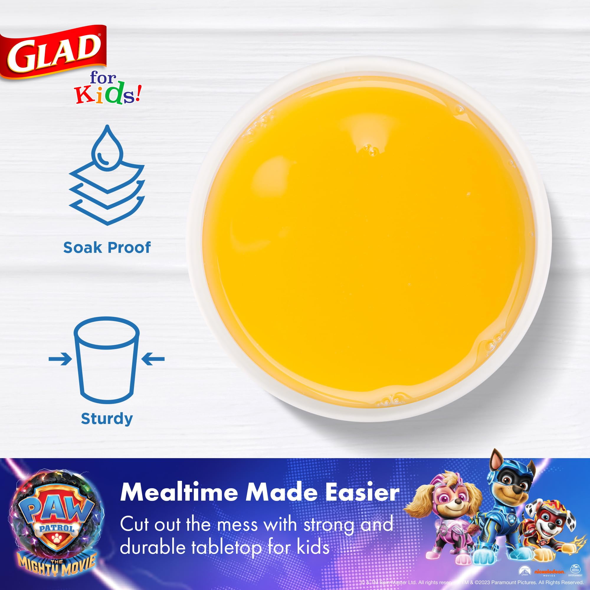 Glad For Kids Paw Patrol Movie Sheild 9oz Paper Cup 20ct