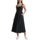 thumbnail image 1 of Vestido CRZ YOGA Maxi sin mangas con escote cuadrado Negro Mediano, 1 of 7