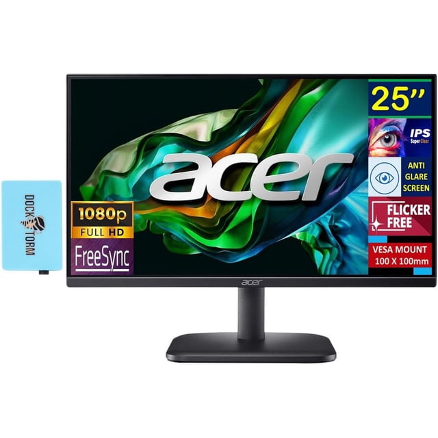 Monitor acer EK251Q E 25 pulgadas FHD IPS 100 Hz FreeSync con Dockztorm