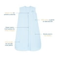 thumbnail image 5 of HALO Sleepsack® Wearable Blanket, 100% Cotton, Baby Blue, Toddler Boys, Extra Large, 18-24 Months, 5 of 7