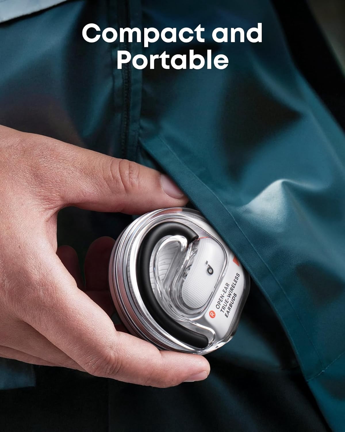 Soundcore V40i Open-Ear Headphones, 4-Size Adjustable Fit, AI Clear Calls, 21H Playtime, Richer Bass, IP55, Bluetooth 5.4