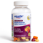 Equate Womens Multivitamin Gummies for Skin, Mixed Berry Orange and Peach, 170 Count, Compare to Centrum Womens Multigummies
