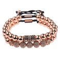 thumbnail image 3 of EOEMY Luxury Multi-Styles Men Women Micro Pave Cz Crown Copper Bead Adjust Bracelets-Crown+Ball Set-Silver, 3 of 8
