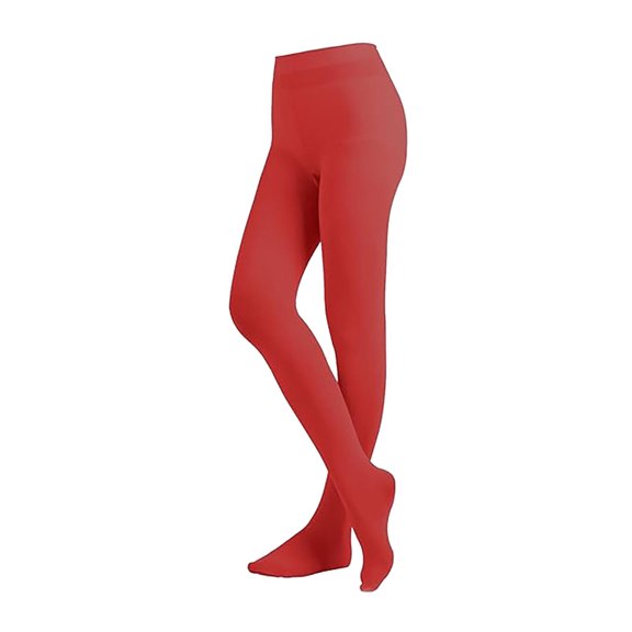 HNMKIU Irish Festival Green Bottomed Pantyhose Warm Comfortable Village Color Tights for Women Red,One Size