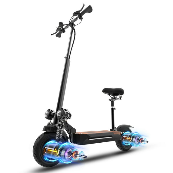 JUEXING Upgrade 2600W Electric Scooter with Seat for Adults, 42MPH Max Speed, Up to 45 Miles Range, 48V/21AH Battery, Commuting E-Scooter Max Load 330lbs