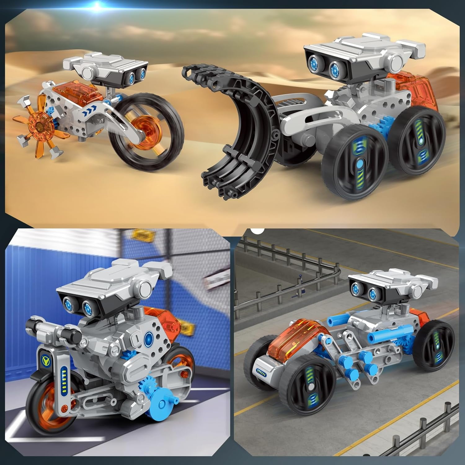 12-in-1 STEM Robot Kit Toys for Kids 8-12, DIY Building Educational STEM Science Kits for Boy Birthday Gifts