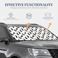 thumbnail image 3 of Goofa Black Rabbit Pattern 2 Piece Car Windshield Sun Shade Foldable | Front Windshield Shade for Sun, Heat and UV Rays | Sunshade for Car Front Window-Small, 3 of 7