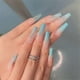 thumbnail image 2 of Long Coffin Ballerina Shape Fake Nails Press On Nail Artificial Finger Manicure, 2 of 4