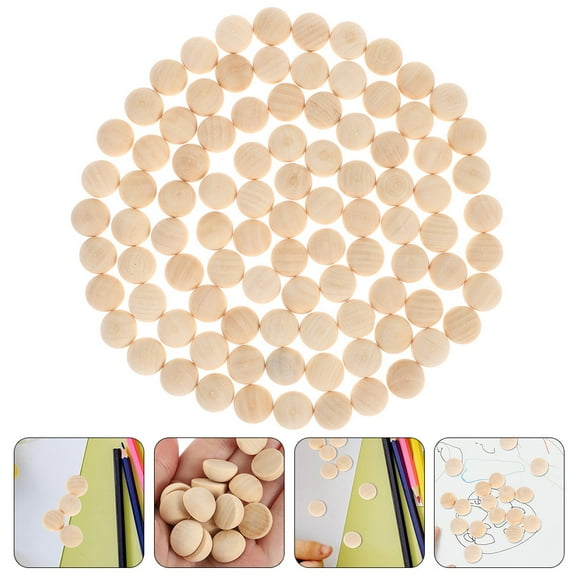 Pawsdot 100Pcs Craft Wood Pieces for craft wood Smooth Surface DIY Projects