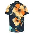 thumbnail image 4 of QATAINLAV Hawaiian Shirts for Men Summer Short Sleeve Tops Casual Turndown Collar Tropical Floral Graphic Tees Big and Tall Button Down Shirt Multicolor XXXXXL Back to College Sales, 4 of 6