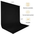 thumbnail image 3 of JoJocom 10x8 FT Black Backdrop Background for Photography, High Density Polyester Fabric Black Photo Backdrop Curtain Screen Collapsible Seamless for Shoot Portraits Party Studio Video, 3 of 7