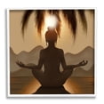 thumbnail image 4 of Stupell Industries Tranquil Meditation Sunlit Woman Silhouette Mountain Scenery Photograph White Framed Art Print Wall Art, Design by Ziwei Li, 4 of 5