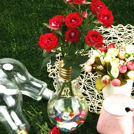 - Mosunx Clear Light Bulb Shape Stand Plant Flower Vase Hydroponic Container Bottle