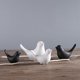 thumbnail image 2 of Pequeñas estatuas de animales blancos, decoración del hogar, adornos decorativos negros de estilo moderno para sala de estar, dormitorio, oficina, gabinetes, 2 of 5