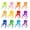 Dark Color, variant on ICEELF 12-Piece Stackable Kids School Chairs, Plastic Toddler Chairs with 11'' Seat, Flexible Classroom Seating for School, Daycare, Dark Colors