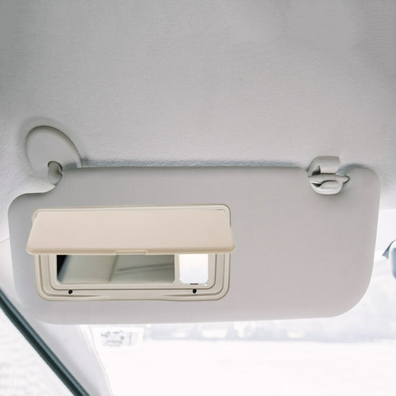 ADDHAT Car Visor Cover 1Pcs Light Grey PVC Sun Visor Accessory for Drivers and Easy to Clean
