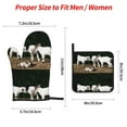 Daiia Cute Goat Baby Pattern Oven Mitts and Pot Holders 4 pcs Set,High