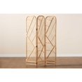 thumbnail image 5 of bali & pari Firenze Modern Bohemian Natural Brown Rattan Room Divider, 5 of 7