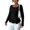 Black, variant on Womens Y2K Ribbed Knit Long Sleeve Crop Top Back Cut Out Slim Fit Casual Layering Shirt