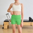 thumbnail image 2 of TAmten Girls Athletic Shorts Girls Athletic Shorts Kids Dance High Waisted Yoga Short for Bike Gym Volleyball Running(Green,13-14 Years), 2 of 6