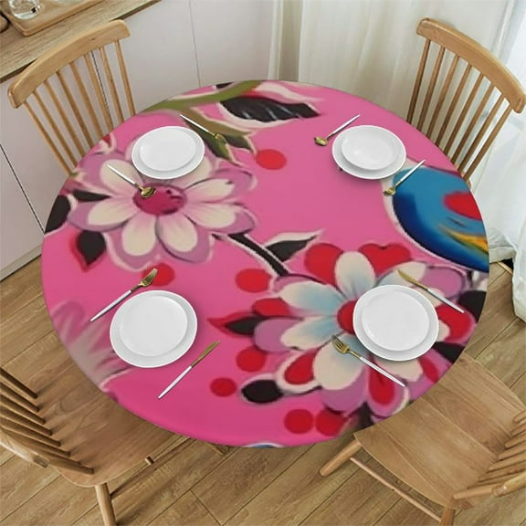 HAOXIT Mexican Oilcloth Tablecloth - Round Tablecloths | Outdoor Tablecloth | Round Tablecloth Waterproof cover | Hules 31-35