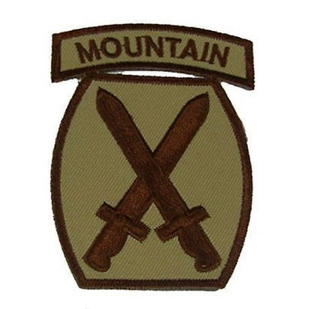 US ARMY 10TH TENTH MOUNTAIN DIVISION PATCH DESERT TAN CLIMB TO GLORY