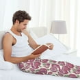 thumbnail image 5 of Naloa Rose Flowers Pajama Pants Men, PJ Bottoms, Sleep & Lounge Pants-Small, 5 of 6