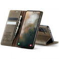 thumbnail image 5 of ShellTech Compatible with Samsung Galaxy A56 5G Flip PU Leather Case, Ultra-Thin Stitched Folio Book Wallet Cover with Kickstand, 2 Card Holders, Cash Slot, Magnetic Closure,Coffee, 5 of 15