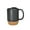 Black, variant on Homelife 350ML Matte Black Coffee Mug with Grip Handle Cork Bottom Detachable Dustproof Lid Heat-Resistant Ceramic Tea Milk Water Cup Birthday Gift