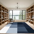thumbnail image 2 of ODIKA 2'x3' Machine Washable Non-Slip Area Rug, Geometric Navy High Traffic Rug with Pad, Blue, 1051772, 2 of 8
