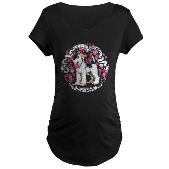 CafePress - Fox Terrier Sweetheart Maternity Dark T Shirt - Maternity Dark T-Shirt