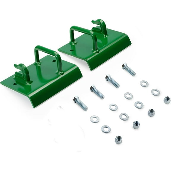 ONECHOI Tractor Bucket Hooks, Bolt on Grab Hooks G70 Grade, Tow/Grab Handles, Tow Hook Bolts with 60° Curved Edge for John Deere Bucket 2 PCS (Standard Duty Bucket 1.5“ Bolt)