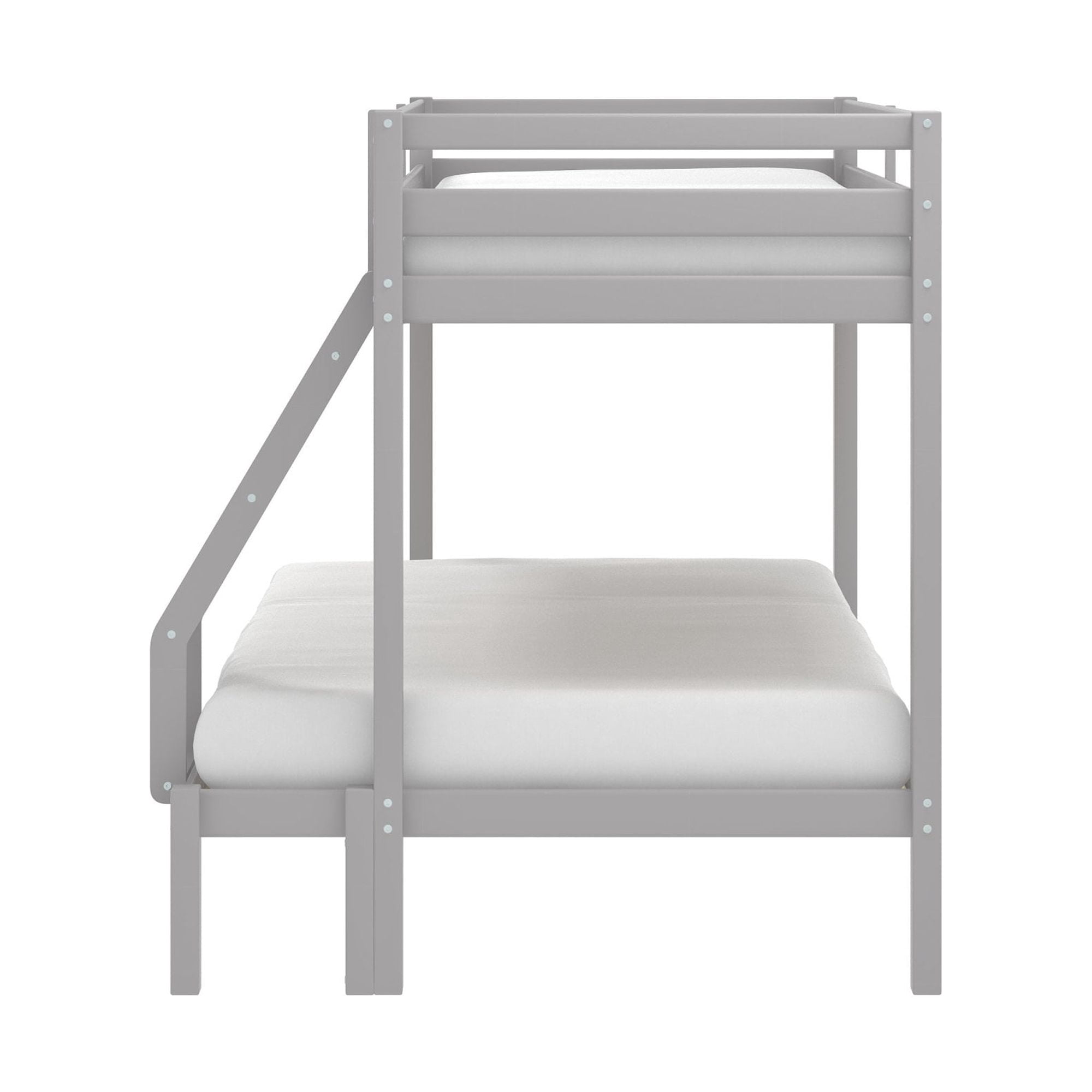 Campbell Wood Twin over Full Convertible Bunk Bed, Gray