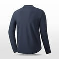 thumbnail image 4 of Mens Plus Size Workout T-Shirts Big & Tall Casual Mock Neck Long Sleeve Athletic Tops Basic Solid Slim Stretchy Comfort Pullover T Shirts, 4 of 8