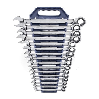 GEARWRENCH 10-Piece Metric Stubby Ratcheting Wrench Set – 12 Point, Sizes 10-19mm