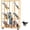 Natural, variant on MOOFI 6-Shelf Art Drying and Storage Rack with Wheels, Natural Wood Canvas Print Rack, 20 x 37.5 x 57 in, for Studios and Classrooms