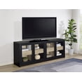 thumbnail image 2 of Denison 79-inch 4-door TV Stand Media Console Black, 2 of 11