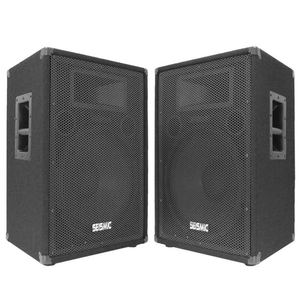 Seismic Audio NEW PAIR 15" PA SPEAKERS DJ/Band Speaker FL15P