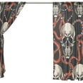 thumbnail image 4 of Coolnut Skulls and Red Snakes Semi Sheer Curtains Window Voile Drapes Panels Treatment-55x84in for Living Room Bedroom Kids Room, 2 Pieces, 4 of 4