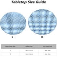 thumbnail image 2 of Round Fitted Tablecloth 44 Inch, Blue White Gingham Elastic Fitted Round Table Cover Fitted Table Clothes Wipeable Table Cover Polyester Table Cloth for Dining, Party, Buffet, Wedding, 2 of 8