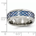 thumbnail image 6 of Edward Mirell Titanium Blue Anodized Brushed & Polished 8mm Band EMR109, 6 of 7