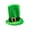 J, variant on St. Patrick's Day Velvet Top Hat with Shamrock,Irish Leprechaun Plush Hat for Women Men Costume Accessory Party Favors