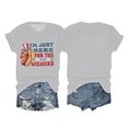 thumbnail image 2 of Womens T Shirts The Independence Day Printed Short Sleeve Crew Neck Refreshing Breathable Resistant Daily Grey Tank Tops Sizes L, 2 of 4