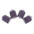 thumbnail image 4 of 4pcs Rhinestone Aluminum Alloy Tire Valve Caps Bling Air Caps with Seal Ring Durable Leakproof Design for Car Tire Stem Covers Protects Valve Core, 4 of 5