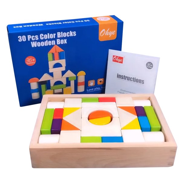 Bloques de Aprendizaje Preescolar Montessori Ndcxsfigh 30 Piezas
