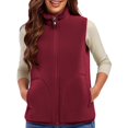 thumbnail image 4 of Women's Polar Vest Jacket Full-Zip Warm Sleeveless Outwear Color: Size: M, 4 of 4