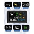 thumbnail image 6 of Color Screen WiFi Weather Station Clock - Indoor/Outdoor Thermometer Hygrometer Barometer with 5-Day Forecast | Supports 3 Sensors, 1 Included, USB Charging & Wake-Up Alerts, 6 of 11