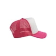 thumbnail image 4 of Top Headwear 12 Pack Dozen Men's Plain Trucker Mesh Cap Blank Hats White/Hot Pink, 4 of 4