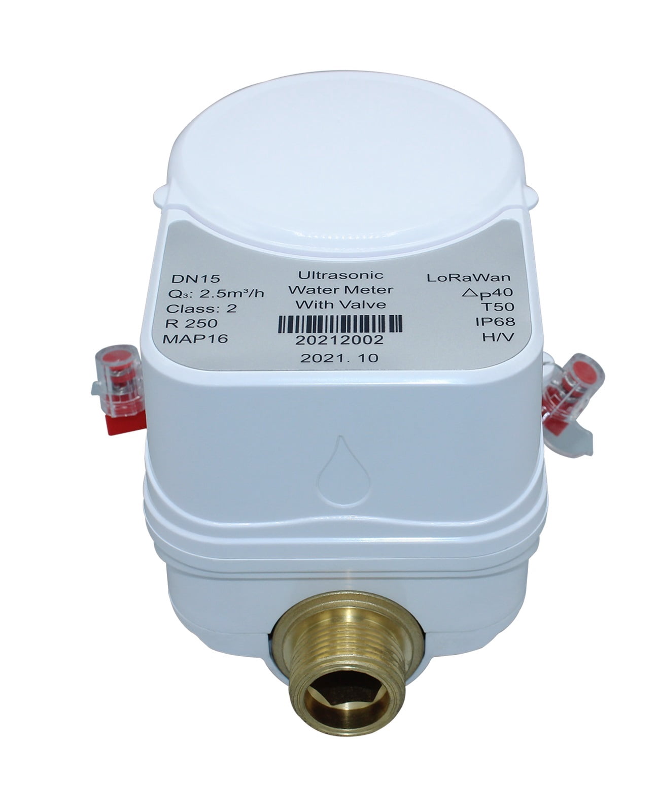 Smart Ultrasonic Water Flow Meter with Tuya Zigbee App Control ,Durable Brass Construction